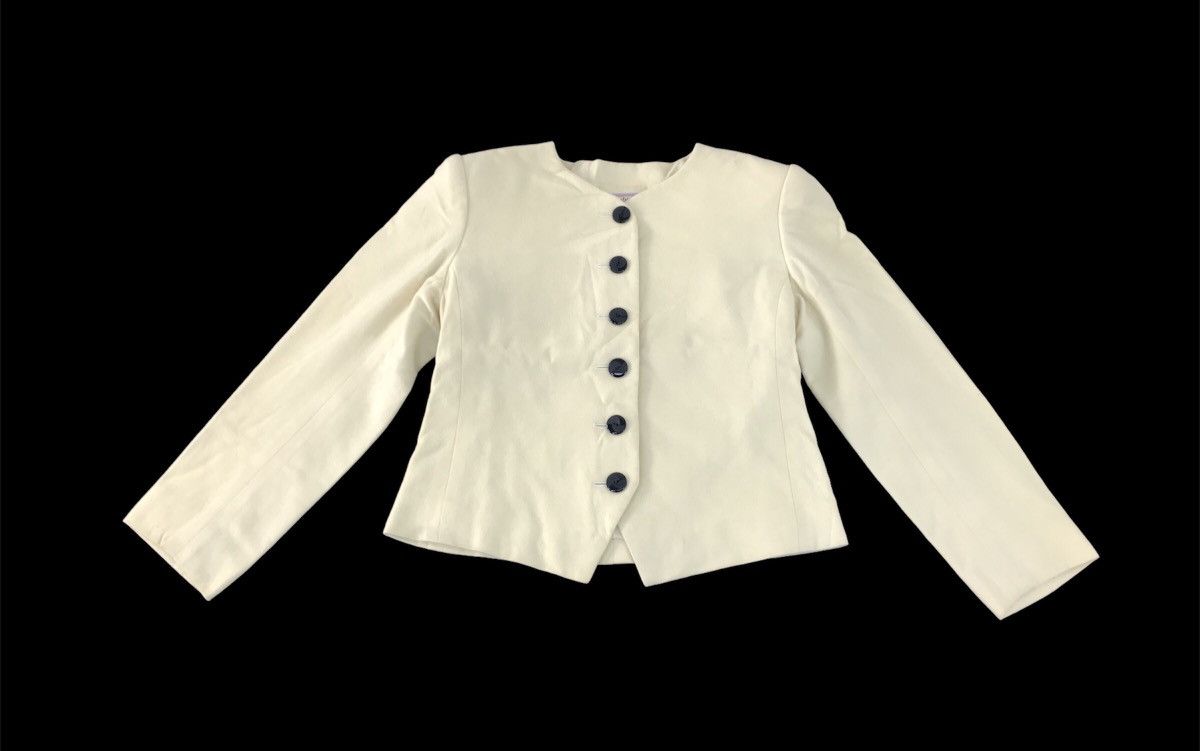 Vintage Yves Saint Laurent Diffusion Femme Crop Coat Jacket R381j Size M / US 6-8 / IT 42-44 - 1 Thumbnail