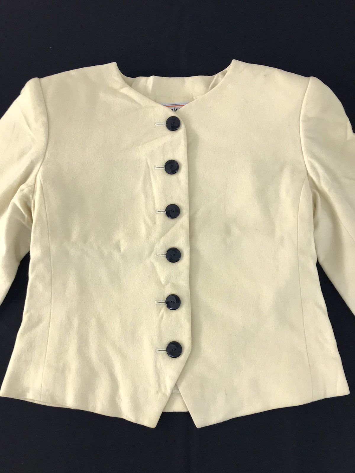 Vintage Yves Saint Laurent Diffusion Femme Crop Coat Jacket R381j Size M / US 6-8 / IT 42-44 - 2 Thumbnail