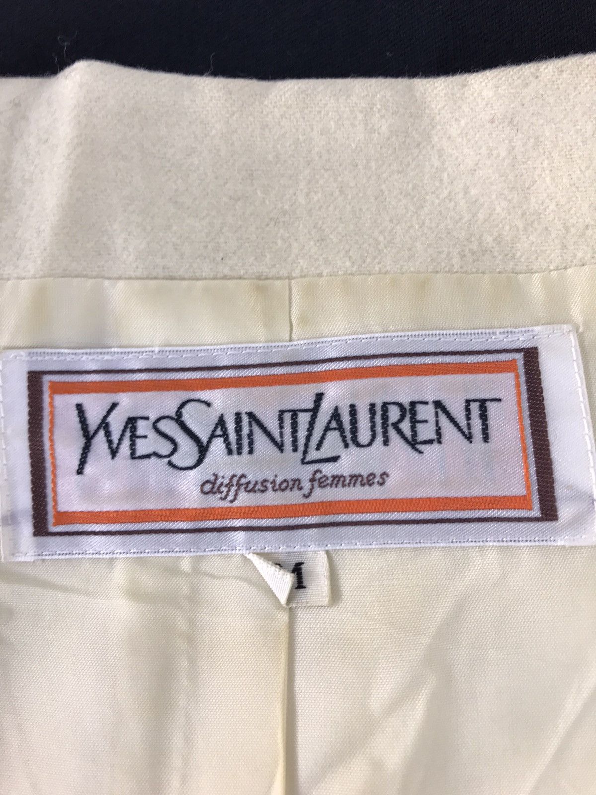 Vintage Yves Saint Laurent Diffusion Femme Crop Coat Jacket R381j Size M / US 6-8 / IT 42-44 - 5 Thumbnail