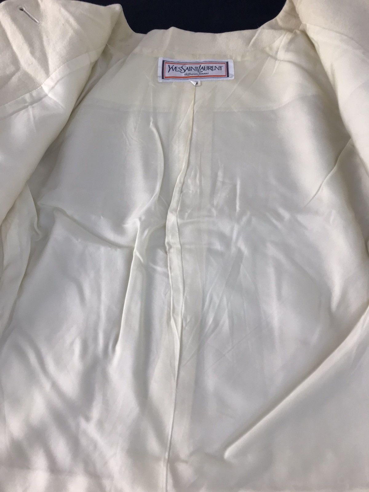 Vintage Yves Saint Laurent Diffusion Femme Crop Coat Jacket R381j Size M / US 6-8 / IT 42-44 - 4 Thumbnail