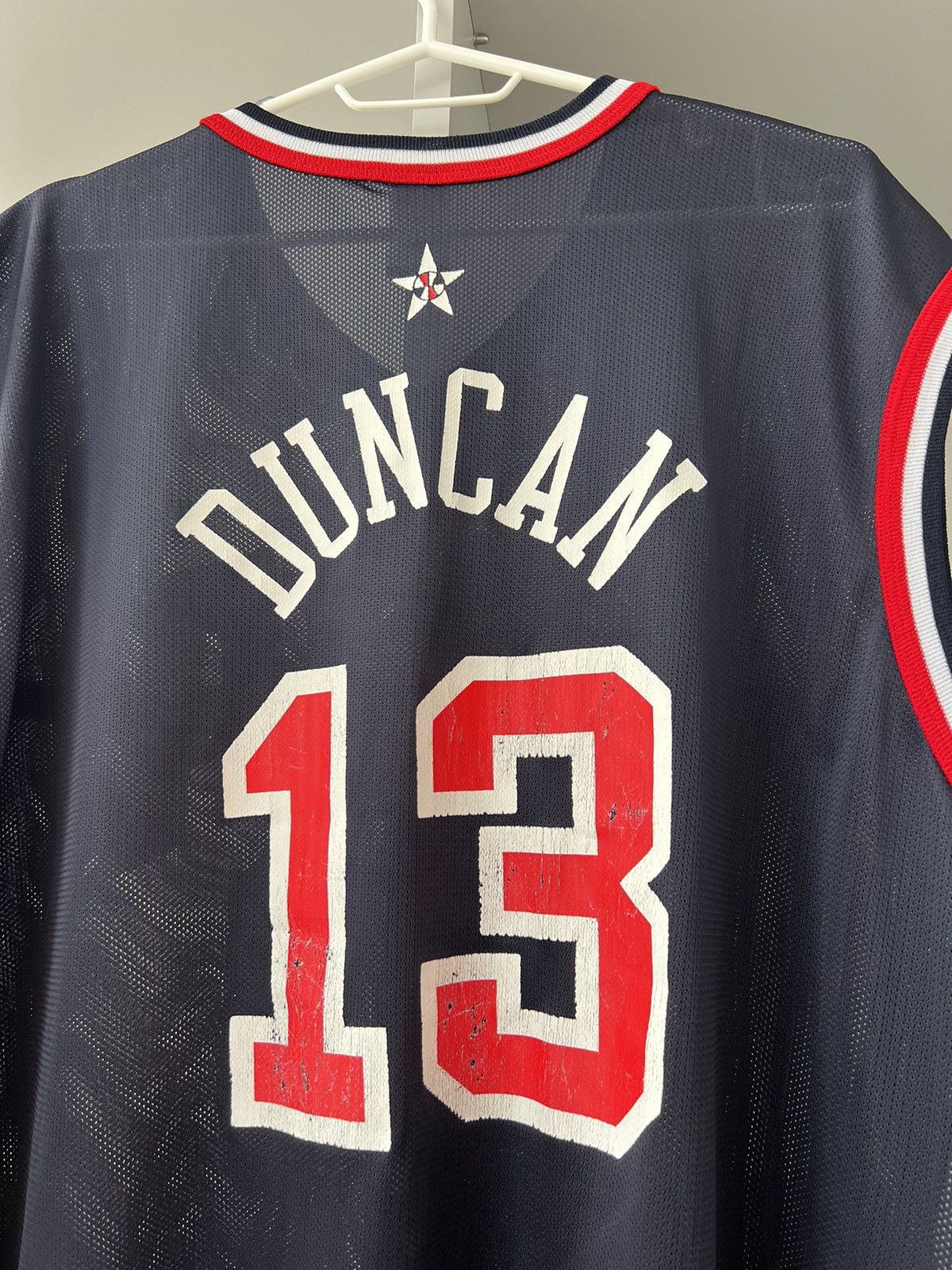 Champion × NBA × Vintage Champion Vintage USA Basketball Tim Duncan 13 Jersey Size US XL / EU 56 / 4 - 8 Thumbnail