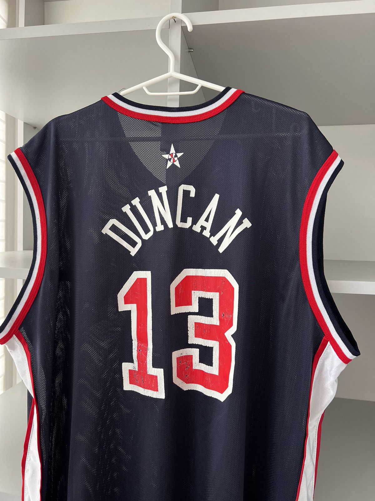 Champion × NBA × Vintage Champion Vintage USA Basketball Tim Duncan 13 Jersey Size US XL / EU 56 / 4 - 7 Thumbnail