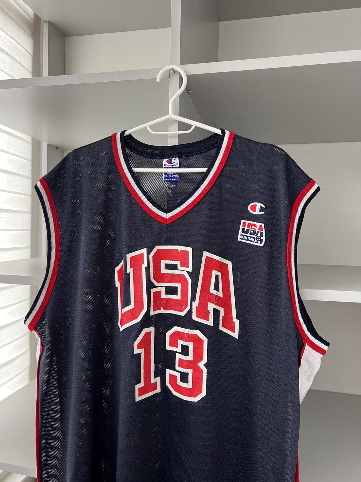 Champion × NBA × Vintage Champion Vintage USA Basketball Tim Duncan 13 Jersey Size US XL / EU 56 / 4 - 2 Thumbnail