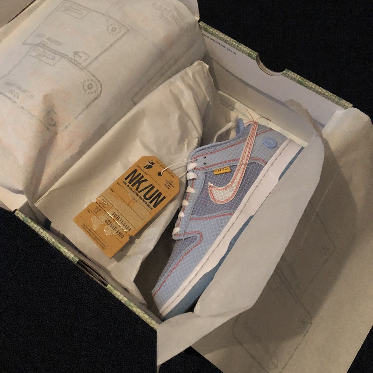 Nike Nike X Union Dunk Low Passport Pack Hyper Royal Shoes Size 8 Size US 8 / EU 41 - 11 Thumbnail