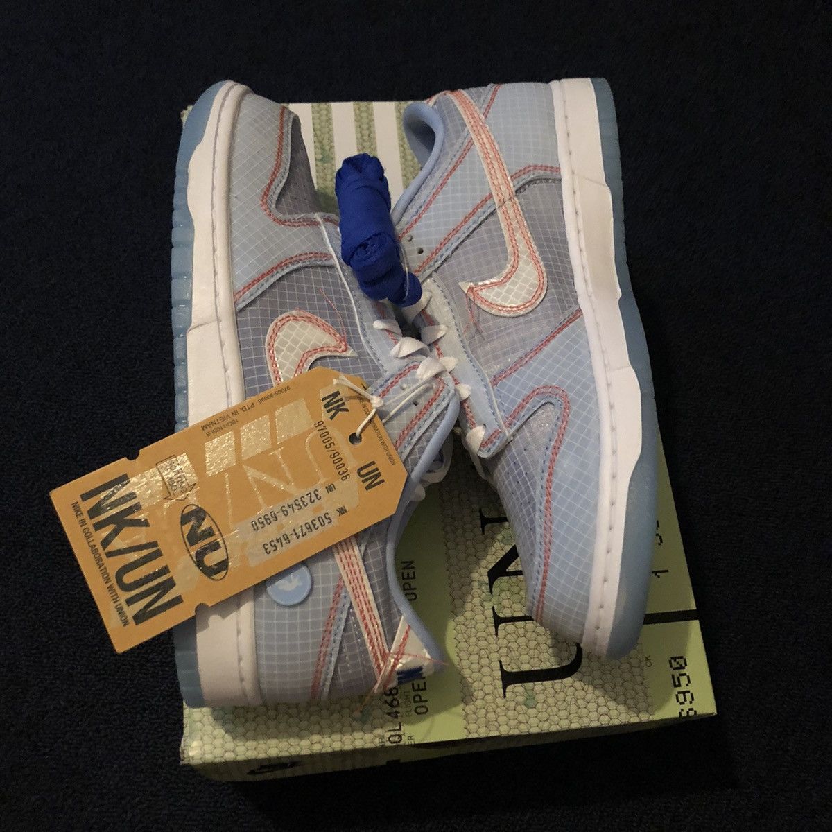 Nike Nike X Union Dunk Low Passport Pack Hyper Royal Shoes Size 8 Size US 8 / EU 41 - 3 Thumbnail
