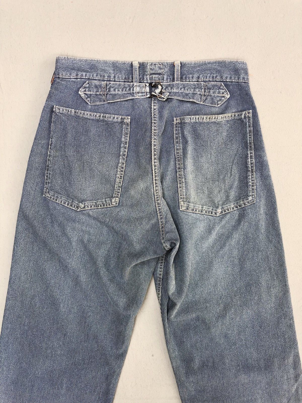 Japanese Brand Blue Way Hickory Stripes Workwear Pants Size US 30 / EU 46 - 6 Thumbnail