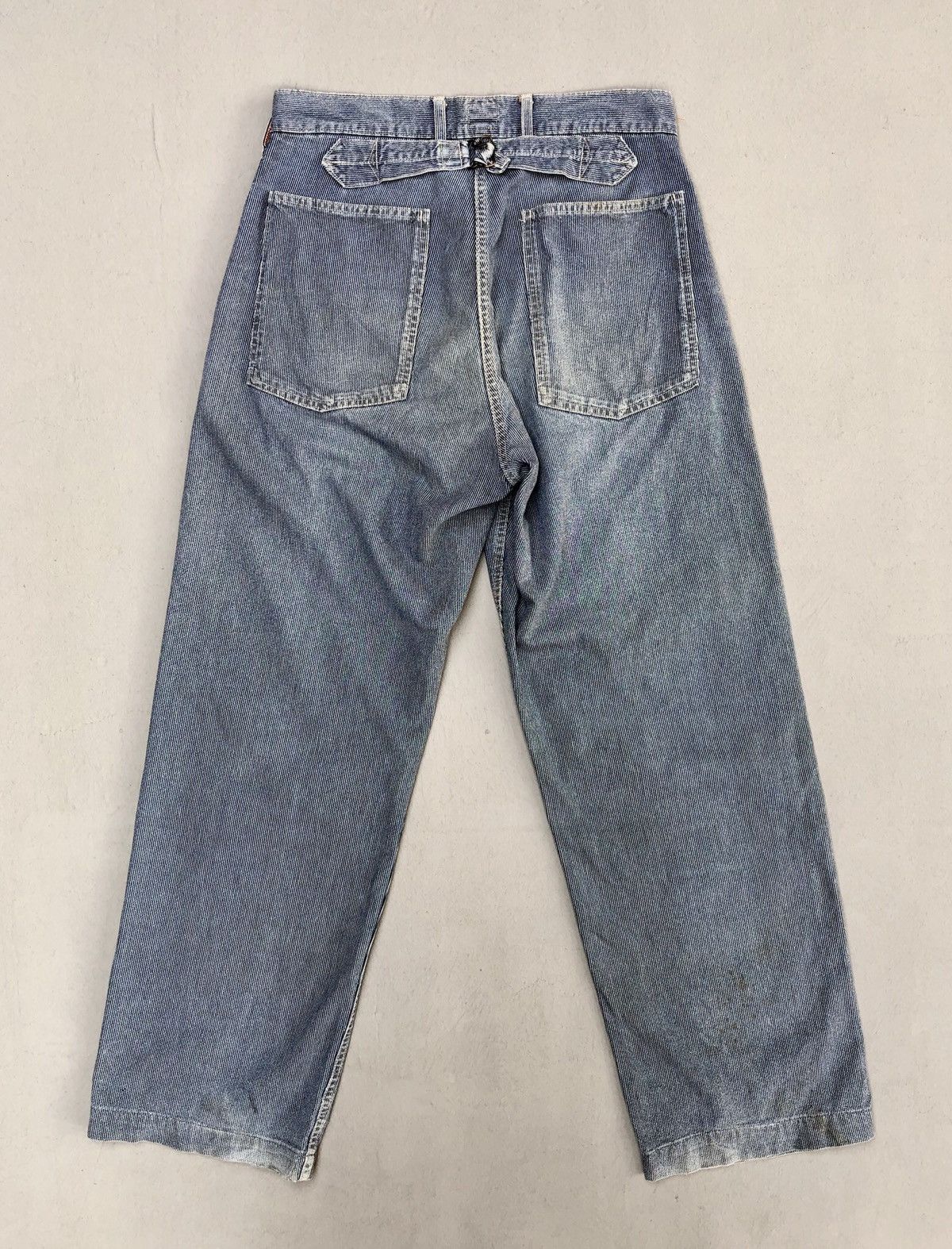 Japanese Brand Blue Way Hickory Stripes Workwear Pants Size US 30 / EU 46 - 5 Thumbnail