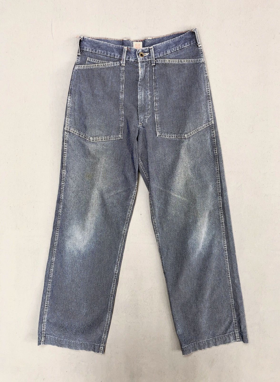 Japanese Brand Blue Way Hickory Stripes Workwear Pants Size US 30 / EU 46 - 2 Thumbnail