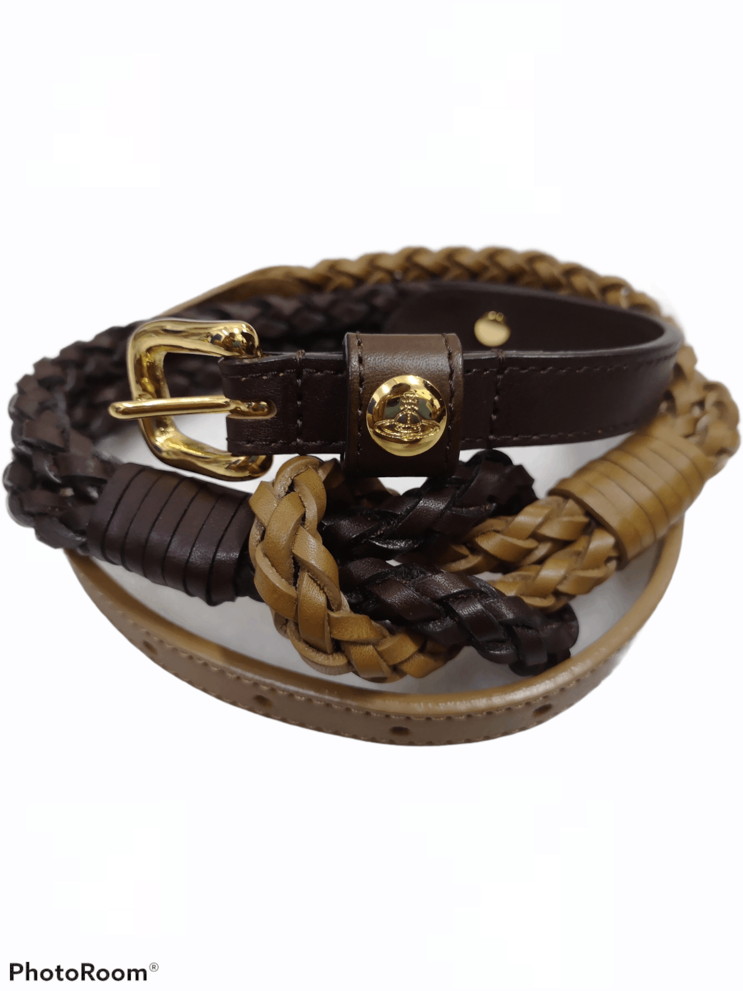 Vivienne Westwood Rare Vivienne Westwood Woven Leather Belt Size 34 - 1 Thumbnail