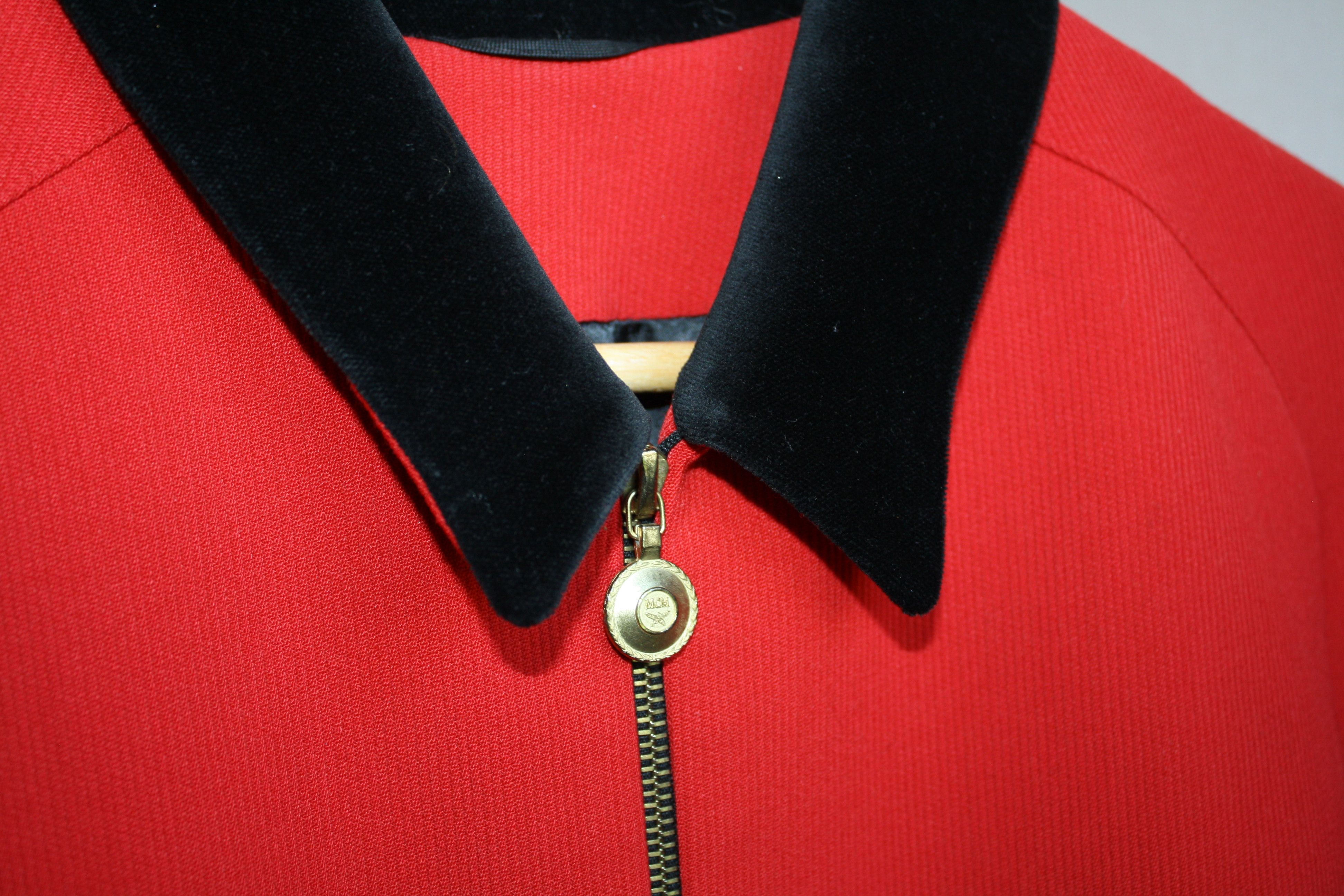 MCM MCM Vintage Red Avangard Jacket Blazer Zip Riri Size XS / US 0-2 / IT 36-38 - 8 Thumbnail
