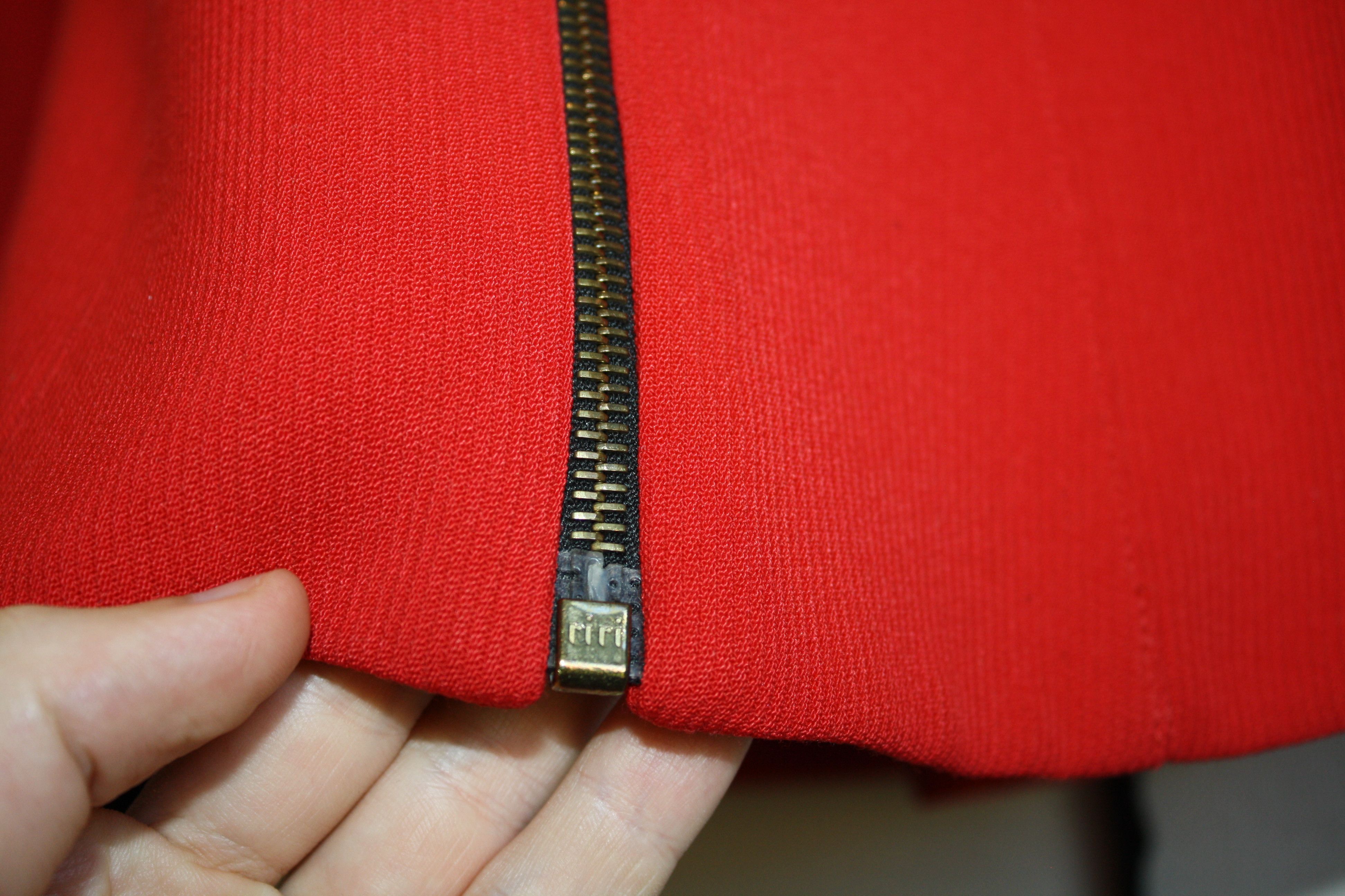MCM MCM Vintage Red Avangard Jacket Blazer Zip Riri Size XS / US 0-2 / IT 36-38 - 5 Thumbnail