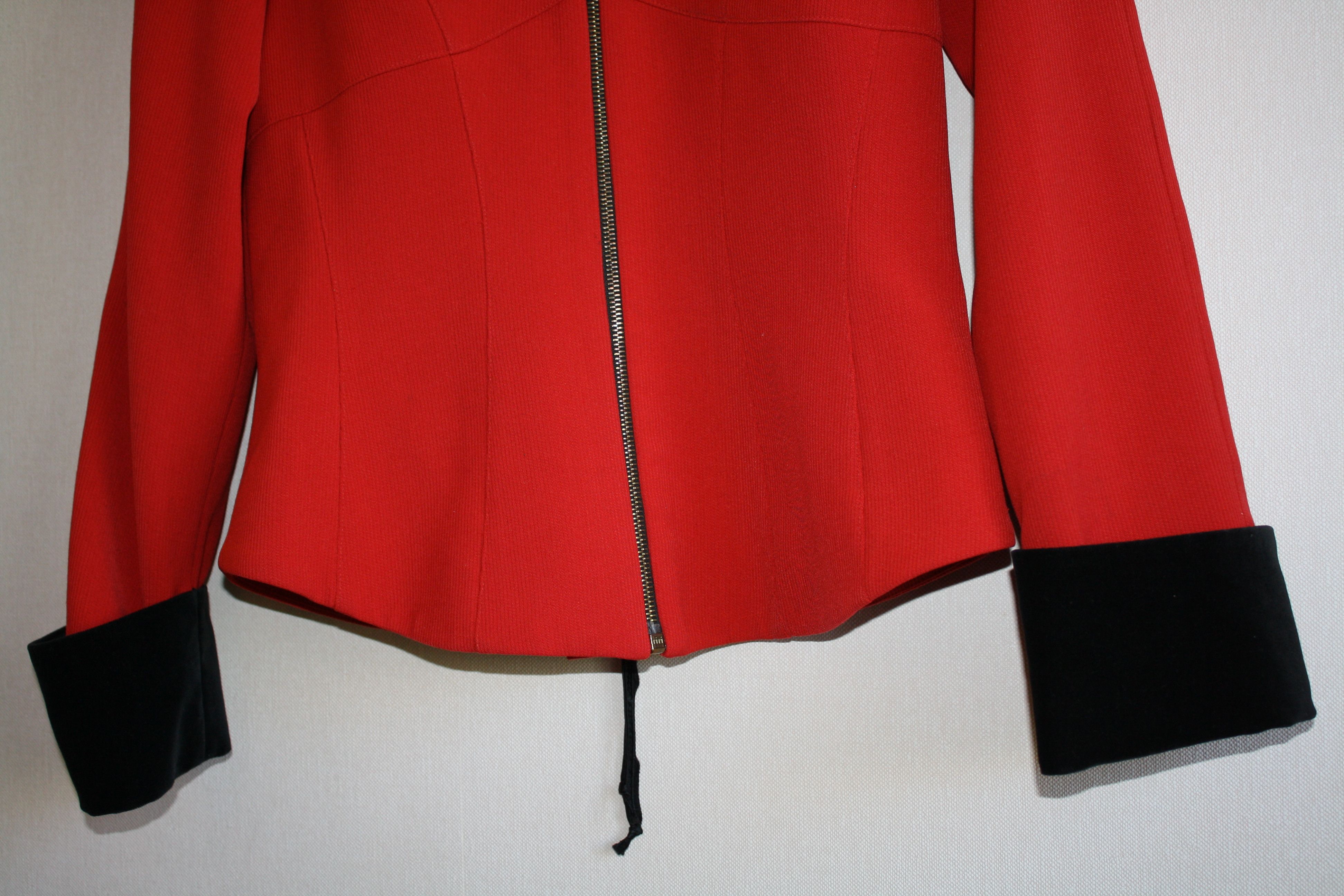 MCM MCM Vintage Red Avangard Jacket Blazer Zip Riri Size XS / US 0-2 / IT 36-38 - 6 Thumbnail