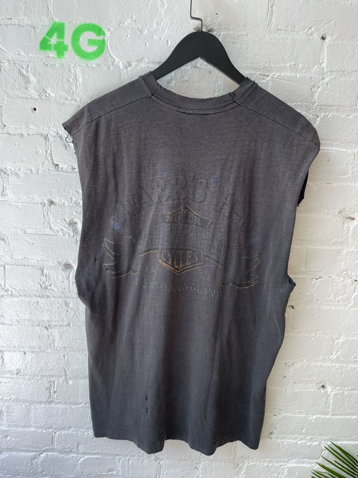 Harley Davidson × Vintage Vintage THRASHED Harley Davidson Tank Top Sleeveless Shirt Size US L / EU 52-54 / 3 - 7 Thumbnail