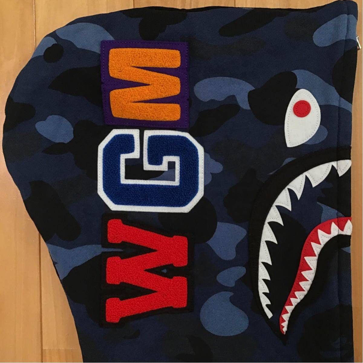 Bape BAPE blue camo x black shark full zip hoodie ape Size US S / EU 44-46 / 1 - 3 Thumbnail