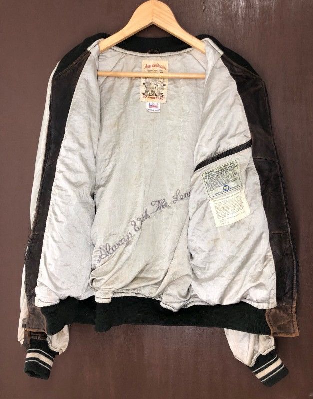 Avirex Iconic 𝘼𝙑𝙄𝙍𝙀𝙓 💀SpellOut Logo Leather Varsity Jacket Size US M / EU 48-50 / 2 - 5 Thumbnail