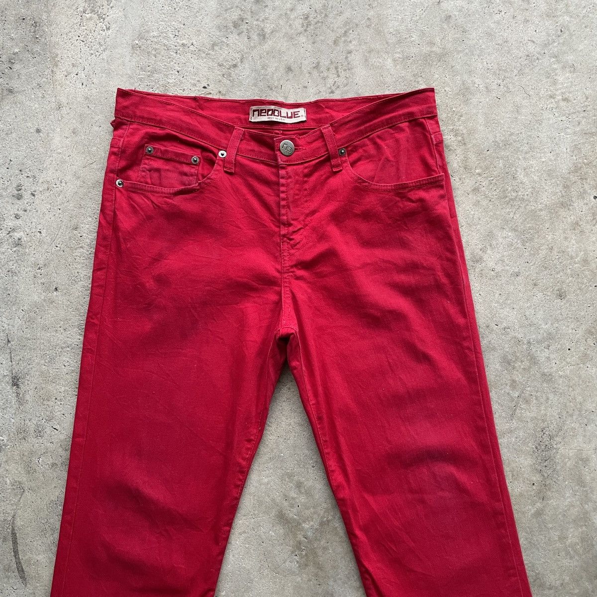 Vintage Vintage NEBLUE Made In Usa Red Trousers Casual Pants W32 Size US 32 / EU 48 - 3 Thumbnail