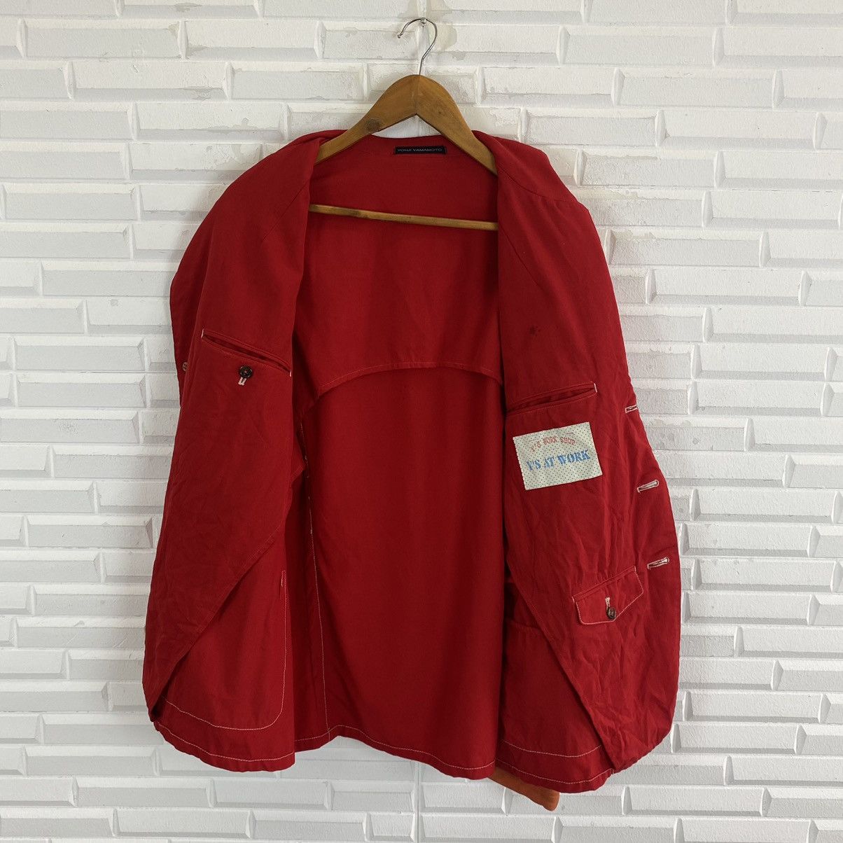 Yohji Yamamoto ☀️Y'S YOHJI YAMAMOTO LEATHER SLEEVE JACKET Size US M / EU 48-50 / 2 - 19 Thumbnail