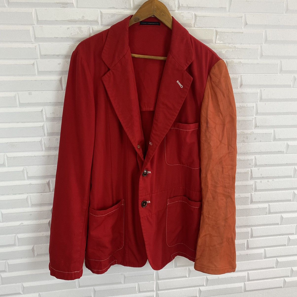Yohji Yamamoto ☀️Y'S YOHJI YAMAMOTO LEATHER SLEEVE JACKET Size US M / EU 48-50 / 2 - 3 Thumbnail