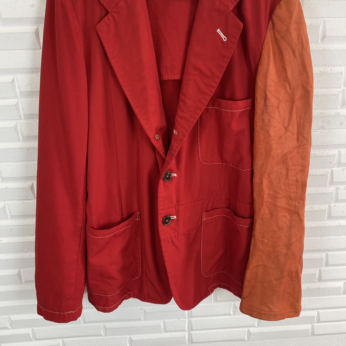 Yohji Yamamoto ☀️Y'S YOHJI YAMAMOTO LEATHER SLEEVE JACKET Size US M / EU 48-50 / 2 - 6 Thumbnail