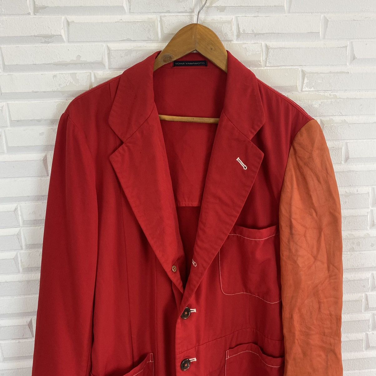 Yohji Yamamoto ☀️Y'S YOHJI YAMAMOTO LEATHER SLEEVE JACKET Size US M / EU 48-50 / 2 - 5 Thumbnail