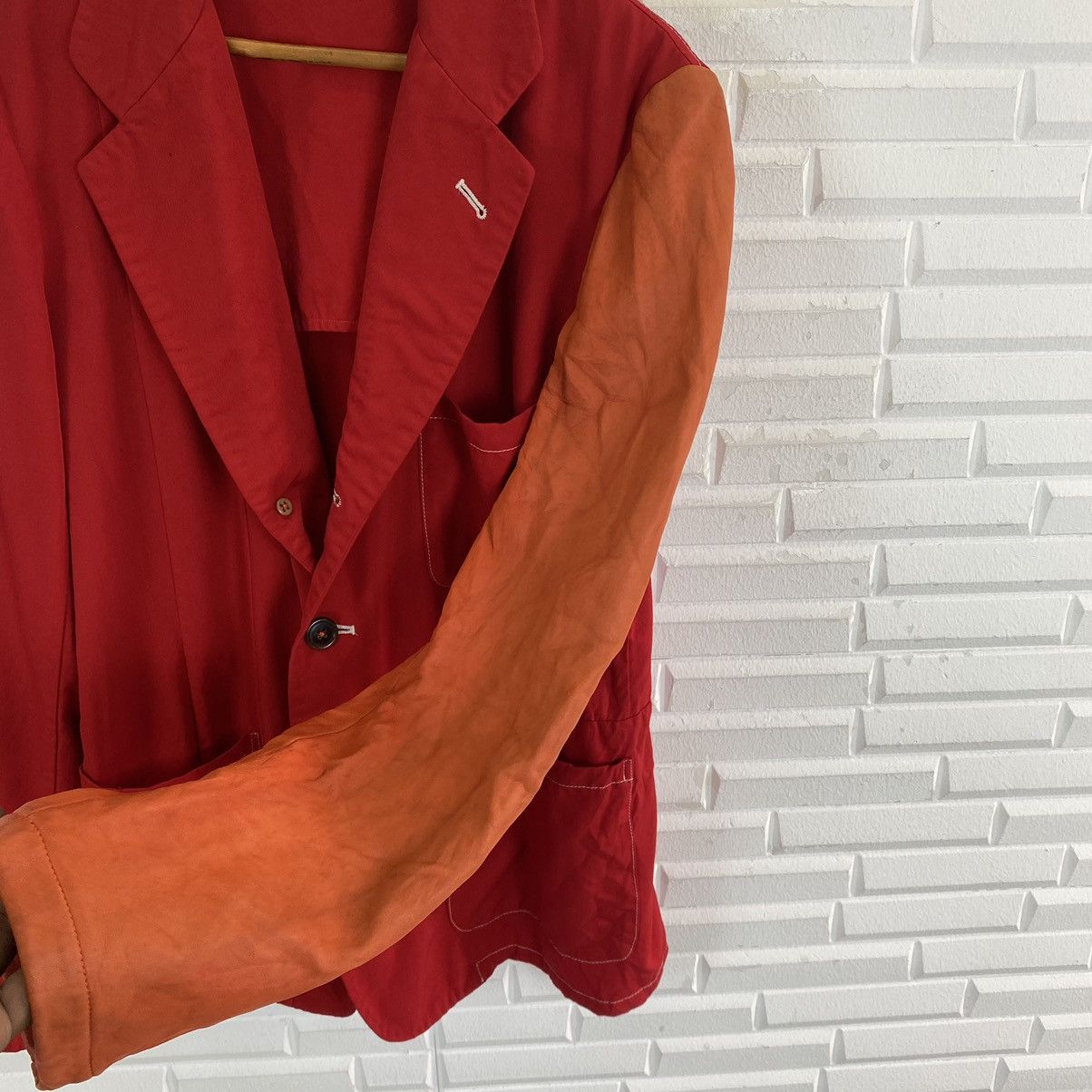 Yohji Yamamoto ☀️Y'S YOHJI YAMAMOTO LEATHER SLEEVE JACKET Size US M / EU 48-50 / 2 - 8 Thumbnail