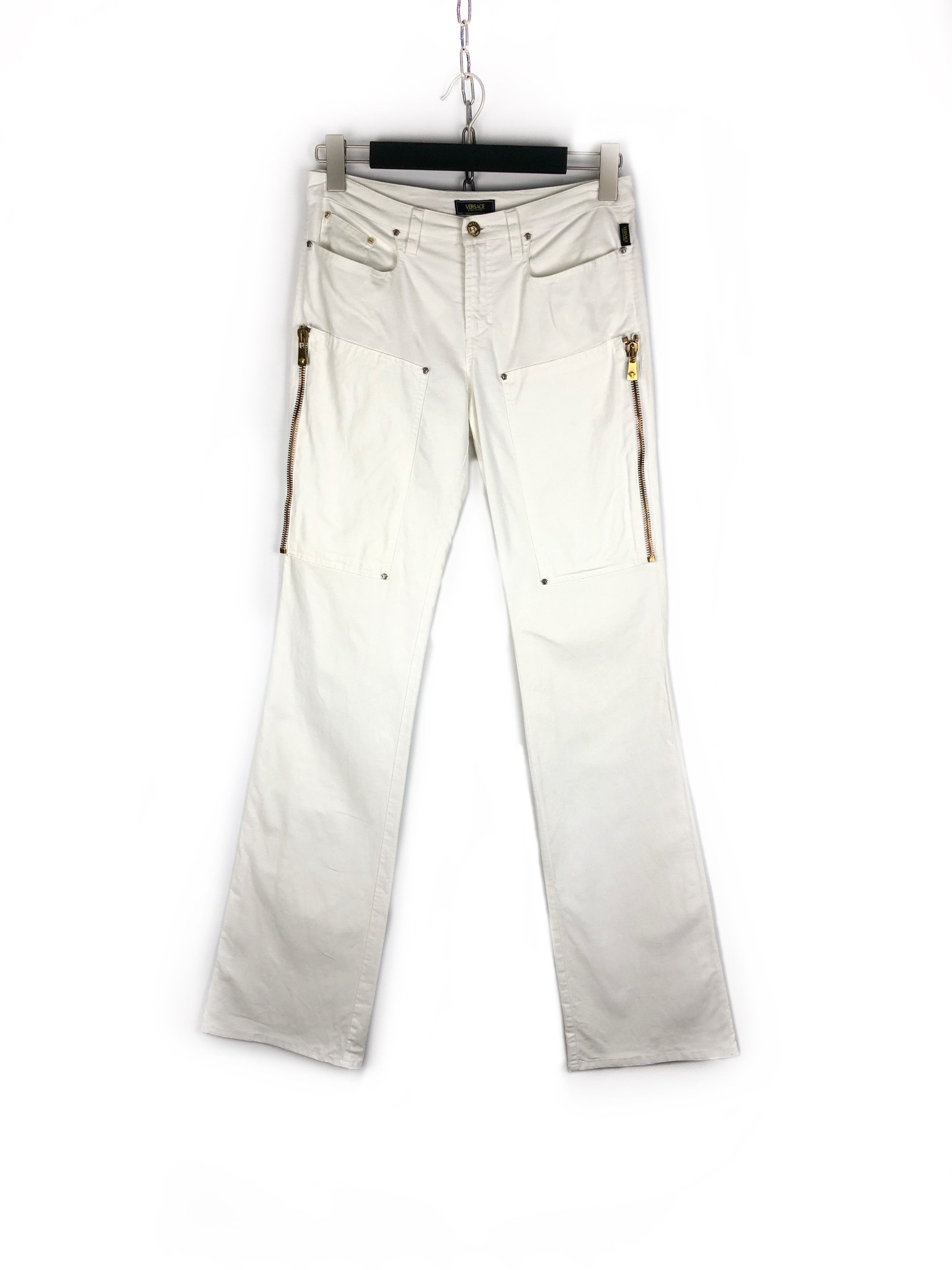 image of Versace x Versace Jeans Couture Pants Trousers Vintage Luxury 30X34 in White, Men's