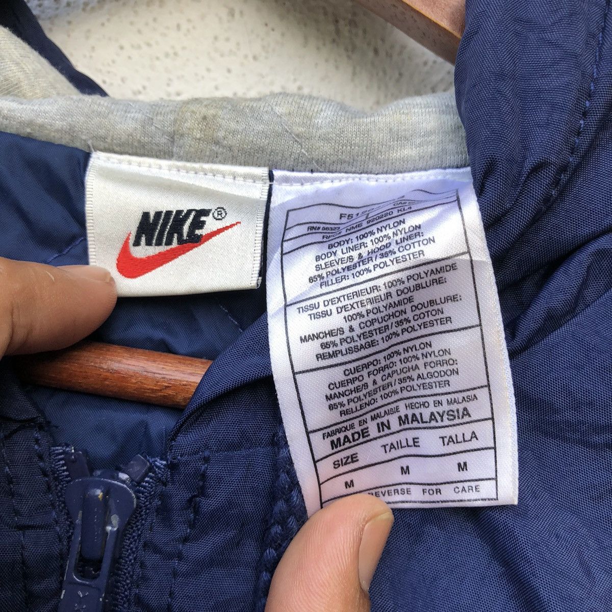 Nike 📣VINTAGE NIKE BIG SWOOSH EARLY 00s HOODIE JACKET Size US M / EU 48-50 / 2 - 3 Thumbnail