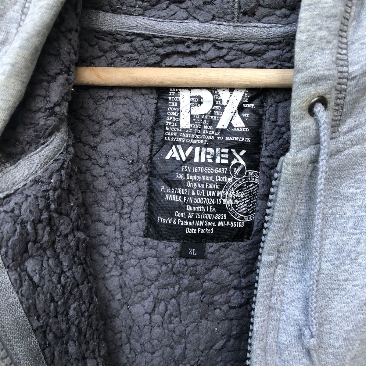 Avirex AVIREX PX US AIR FORCE Sweathirt Sherling HOODIE JACKET Size US M / EU 48-50 / 2 - 3 Thumbnail