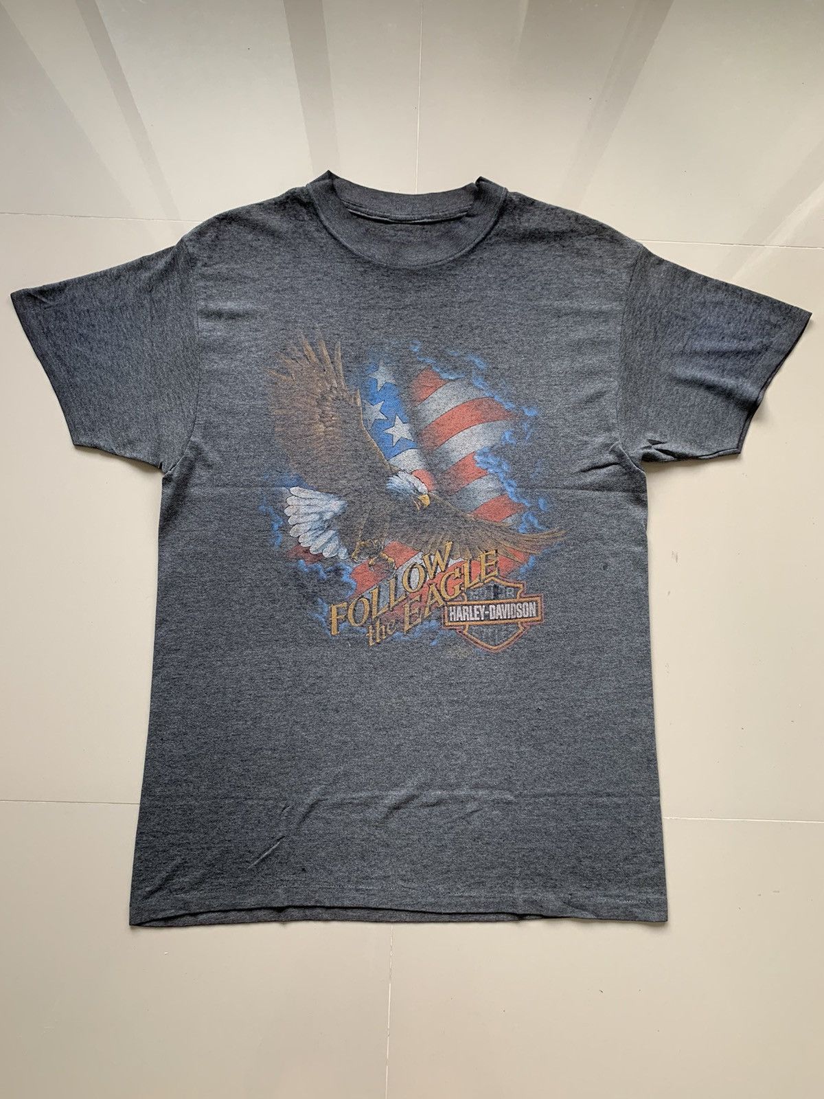Harley Davidson Vintage Harley Davidson 3D Emblem Follow The Eagle T-Shirt Size US L / EU 52-54 / 3 - 1 Thumbnail