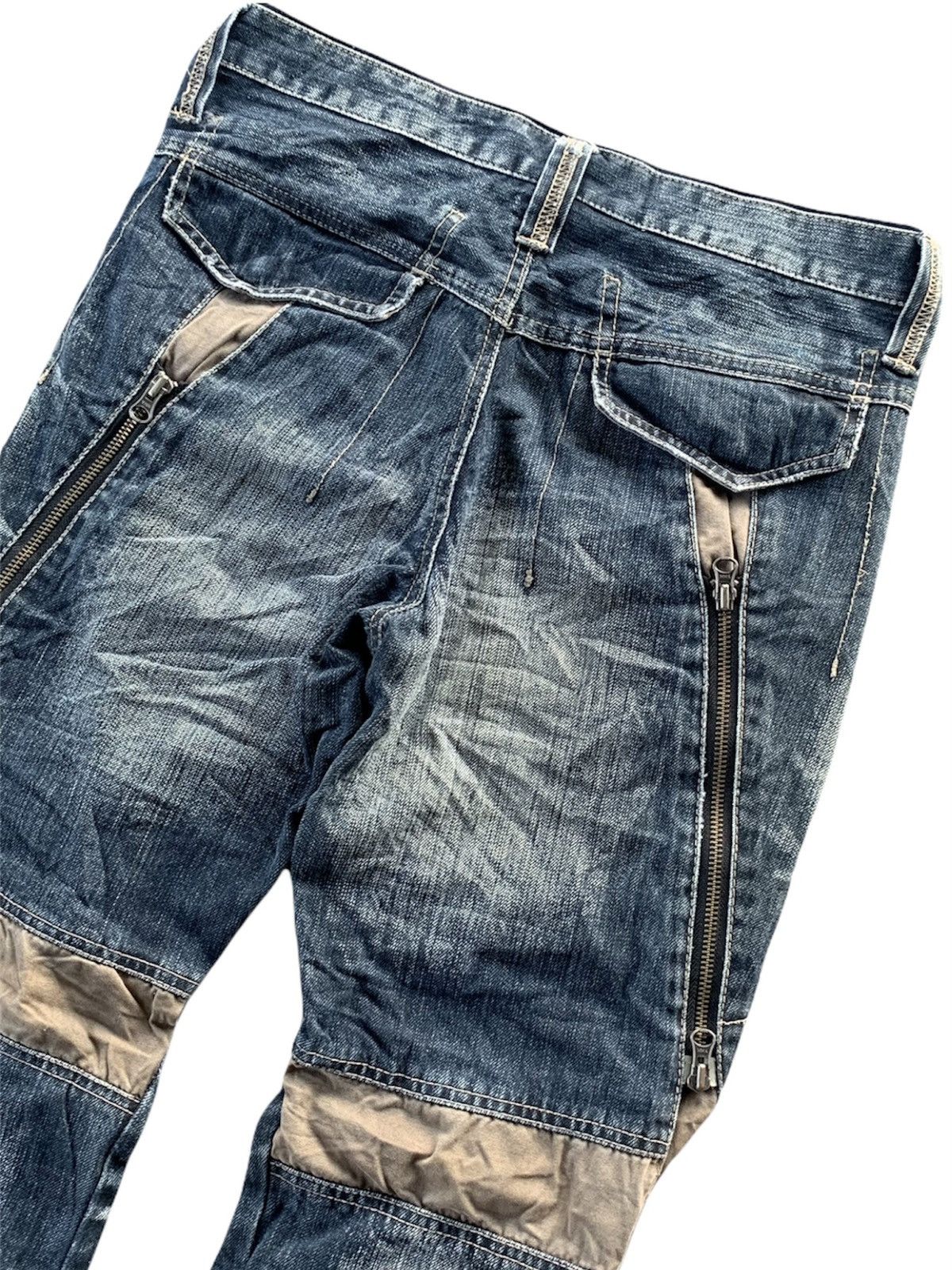 PPFM 💸BINDINGOFFER💸 PPFM Multi zipper Pocket Bondage Flare Denim Size US 30 / EU 46 - 4 Thumbnail
