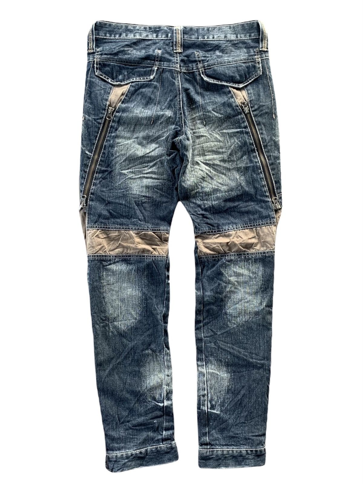 PPFM 💸BINDINGOFFER💸 PPFM Multi zipper Pocket Bondage Flare Denim Size US 30 / EU 46 - 2 Thumbnail