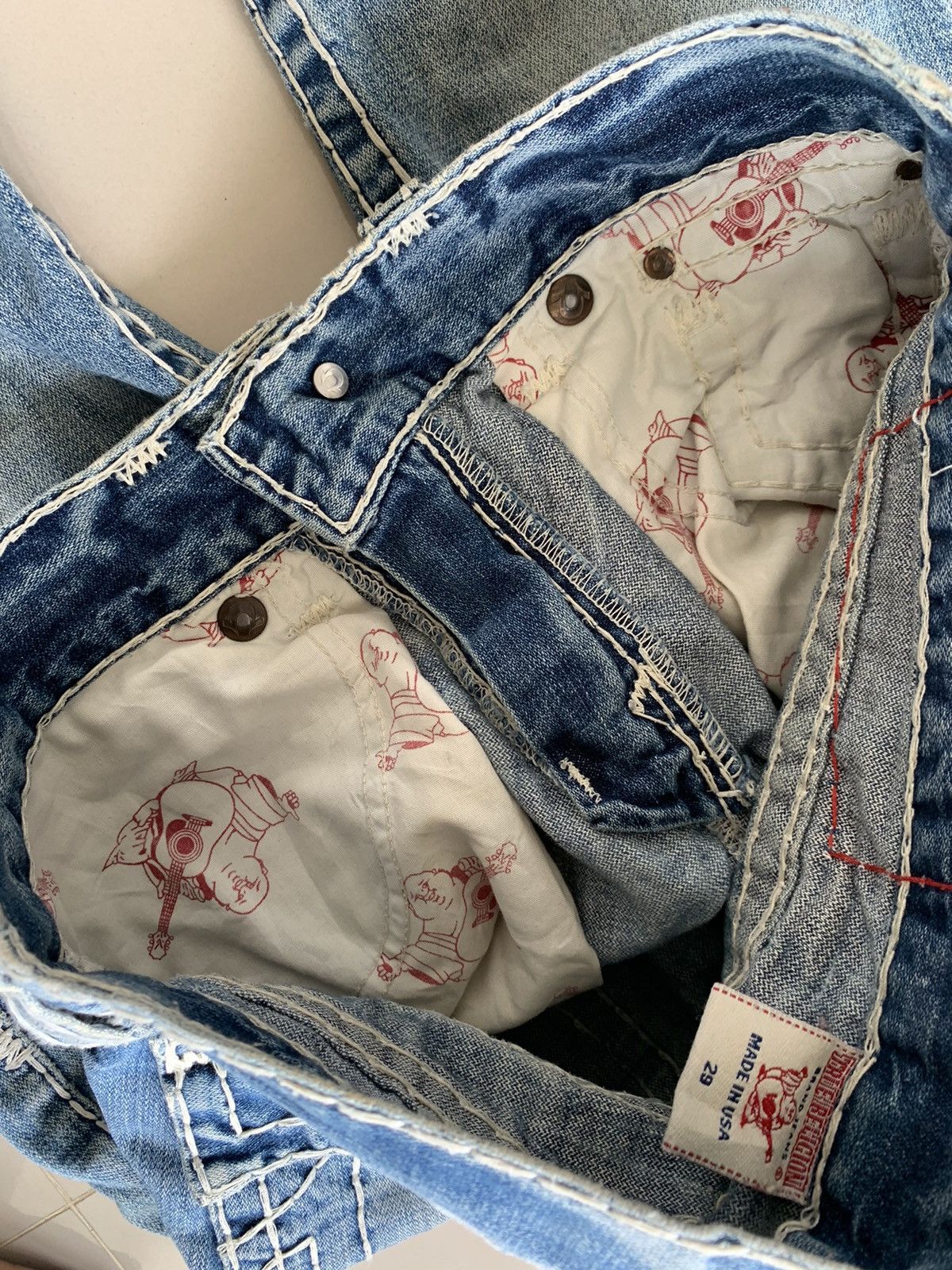 True Religion Vintage True Religion Distressed Denim Pants Size US 29 - 12 Thumbnail