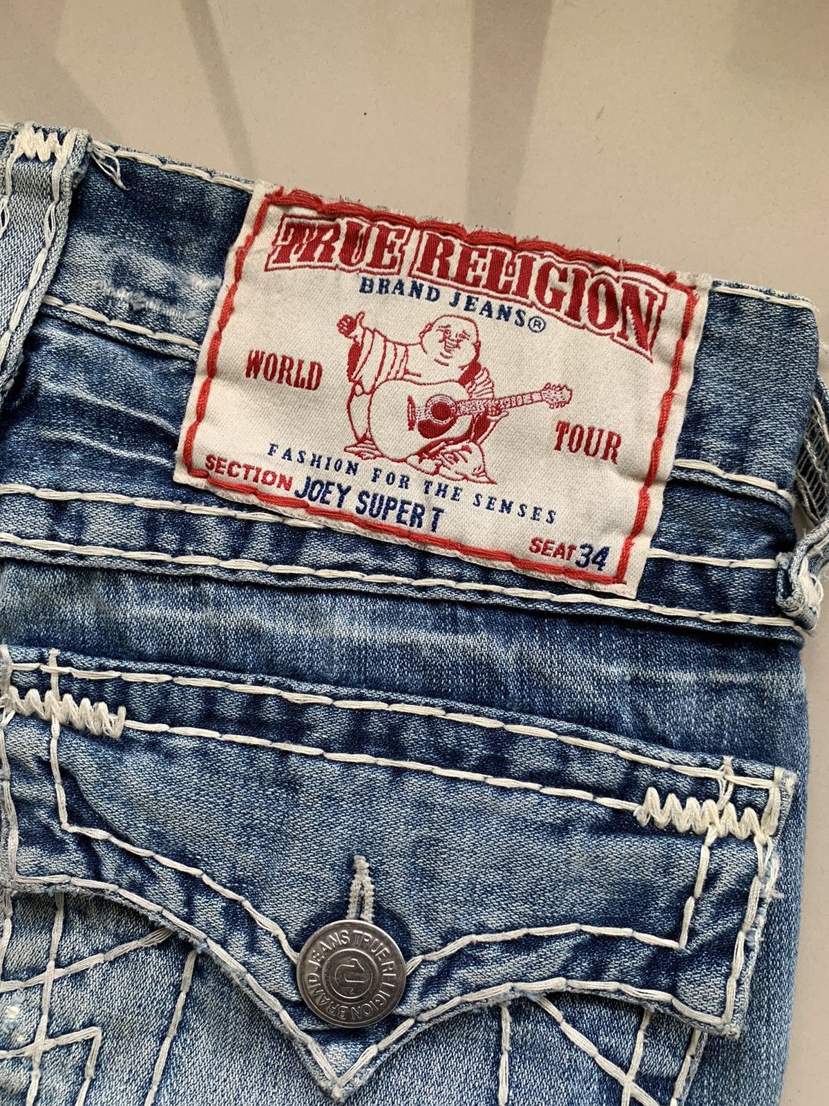 True Religion Vintage True Religion Distressed Denim Pants Size US 29 - 5 Thumbnail