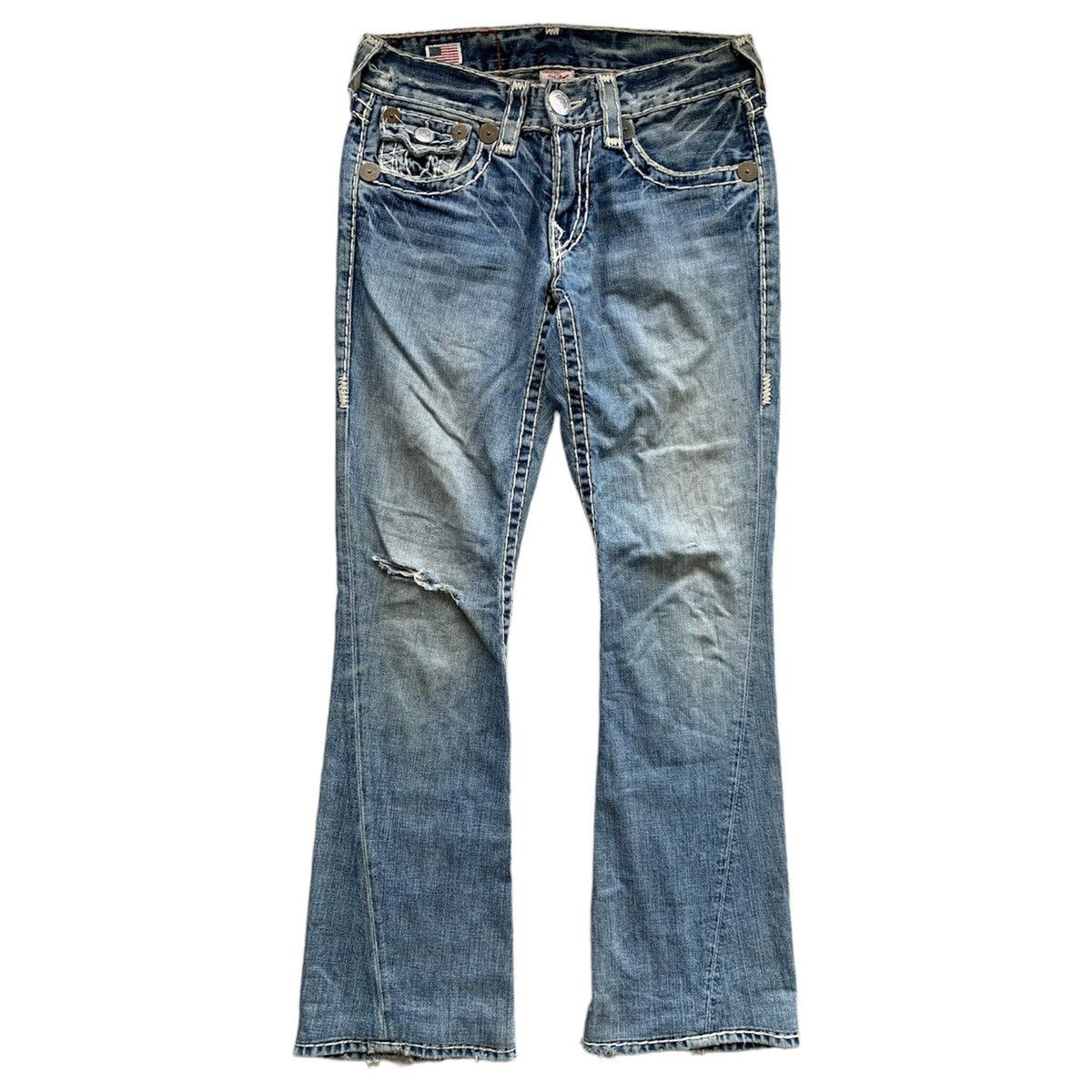 True Religion Vintage True Religion Distressed Denim Pants Size US 29 - 1 Thumbnail