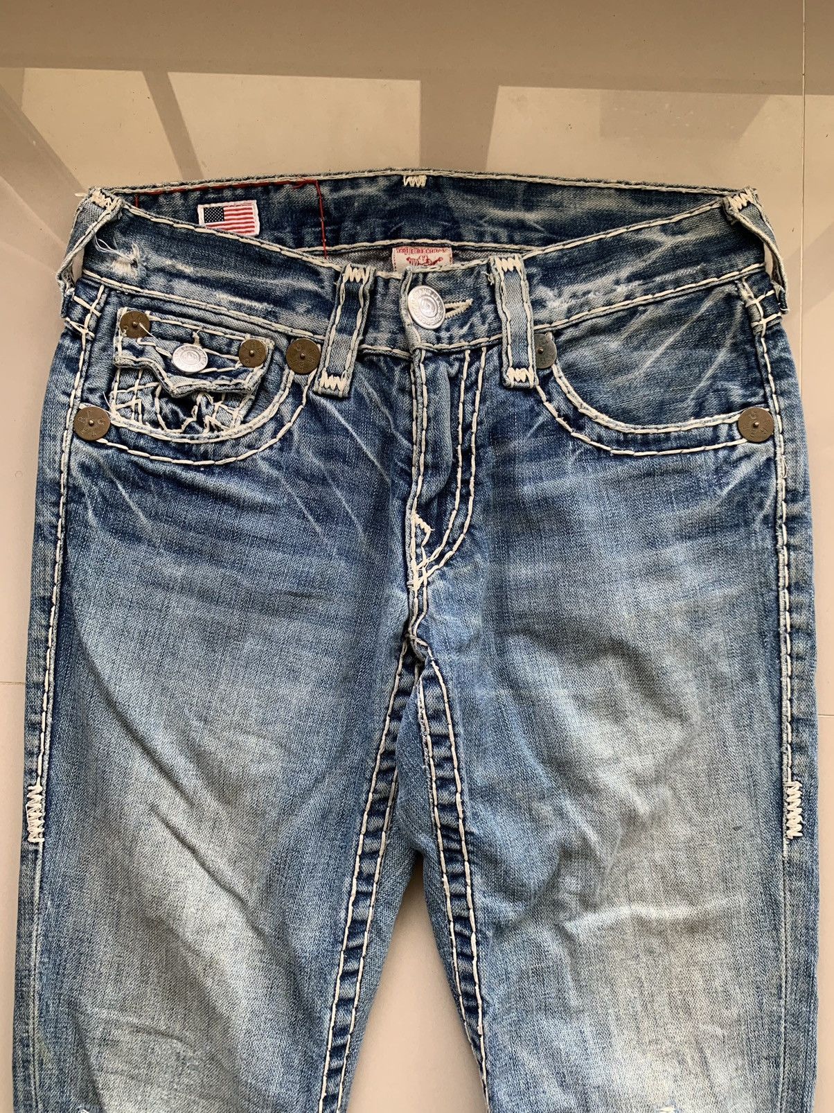 True Religion Vintage True Religion Distressed Denim Pants Size US 29 - 3 Thumbnail