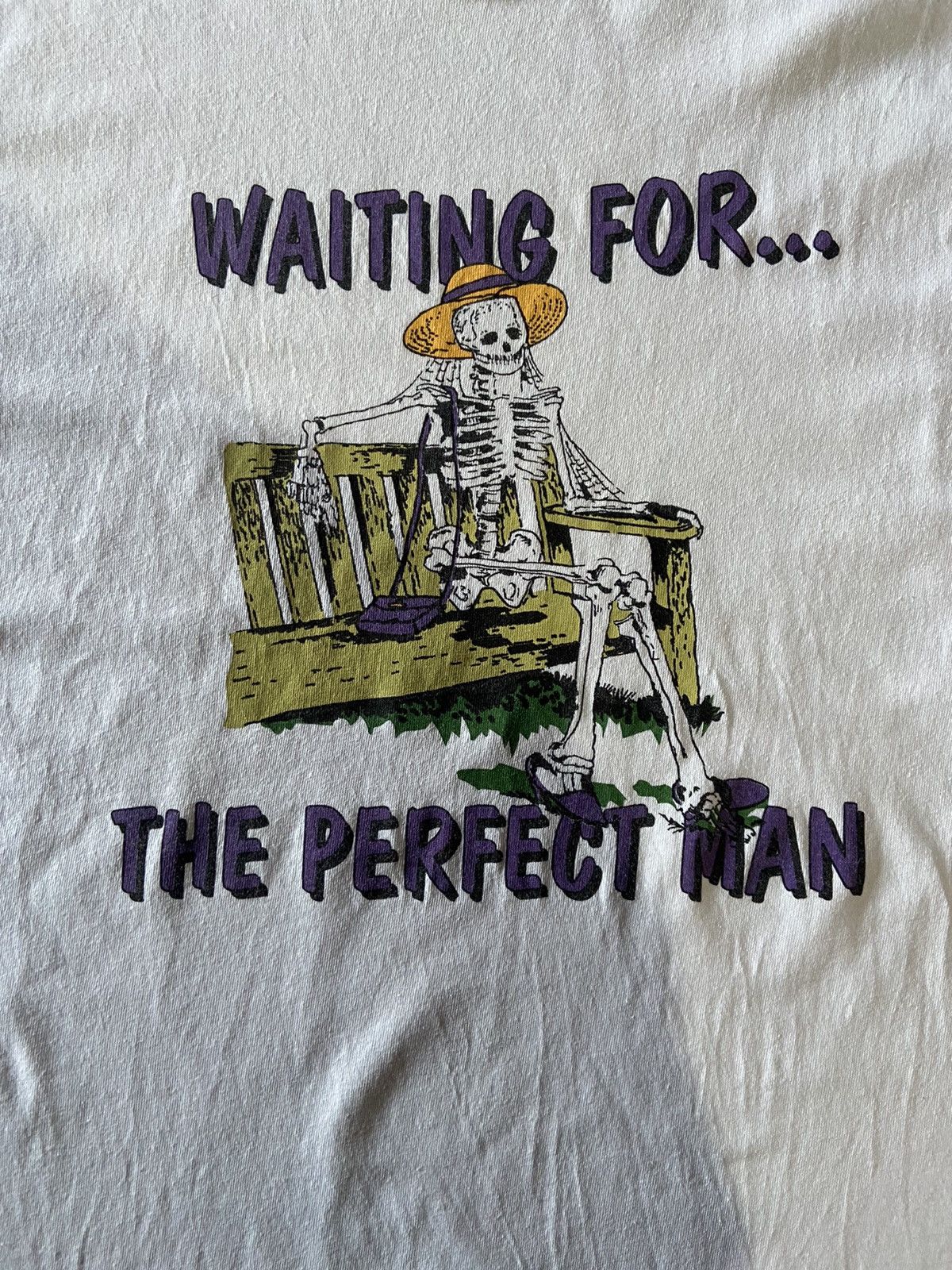 Fuck Art, Make Tees × Vintage 💥💥 90s 💥💥waiting for the perfect man T-shirt L Size US L / EU 52-54 / 3 - 6 Thumbnail