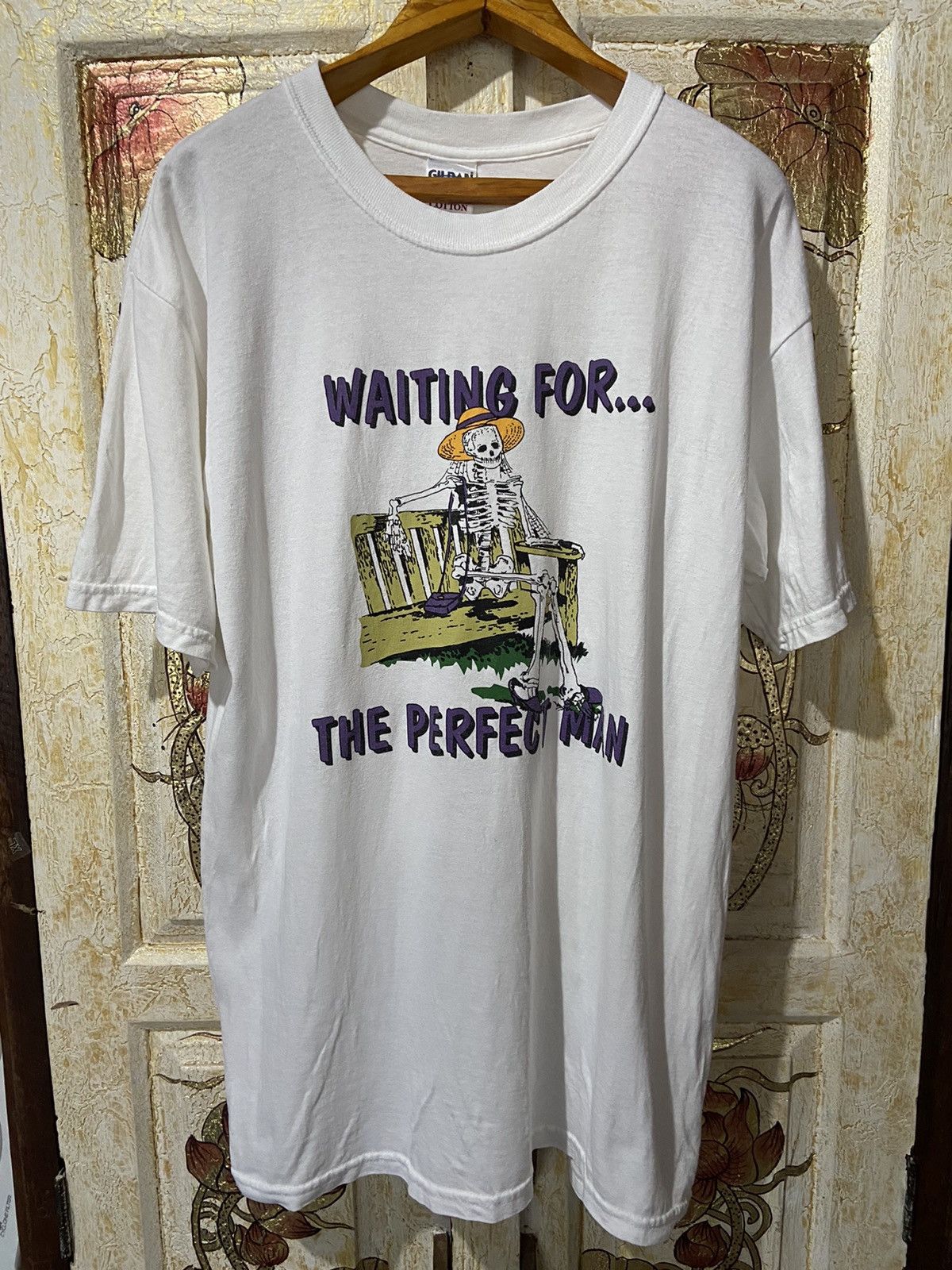 Fuck Art, Make Tees × Vintage 💥💥 90s 💥💥waiting for the perfect man T-shirt L Size US L / EU 52-54 / 3 - 1 Thumbnail