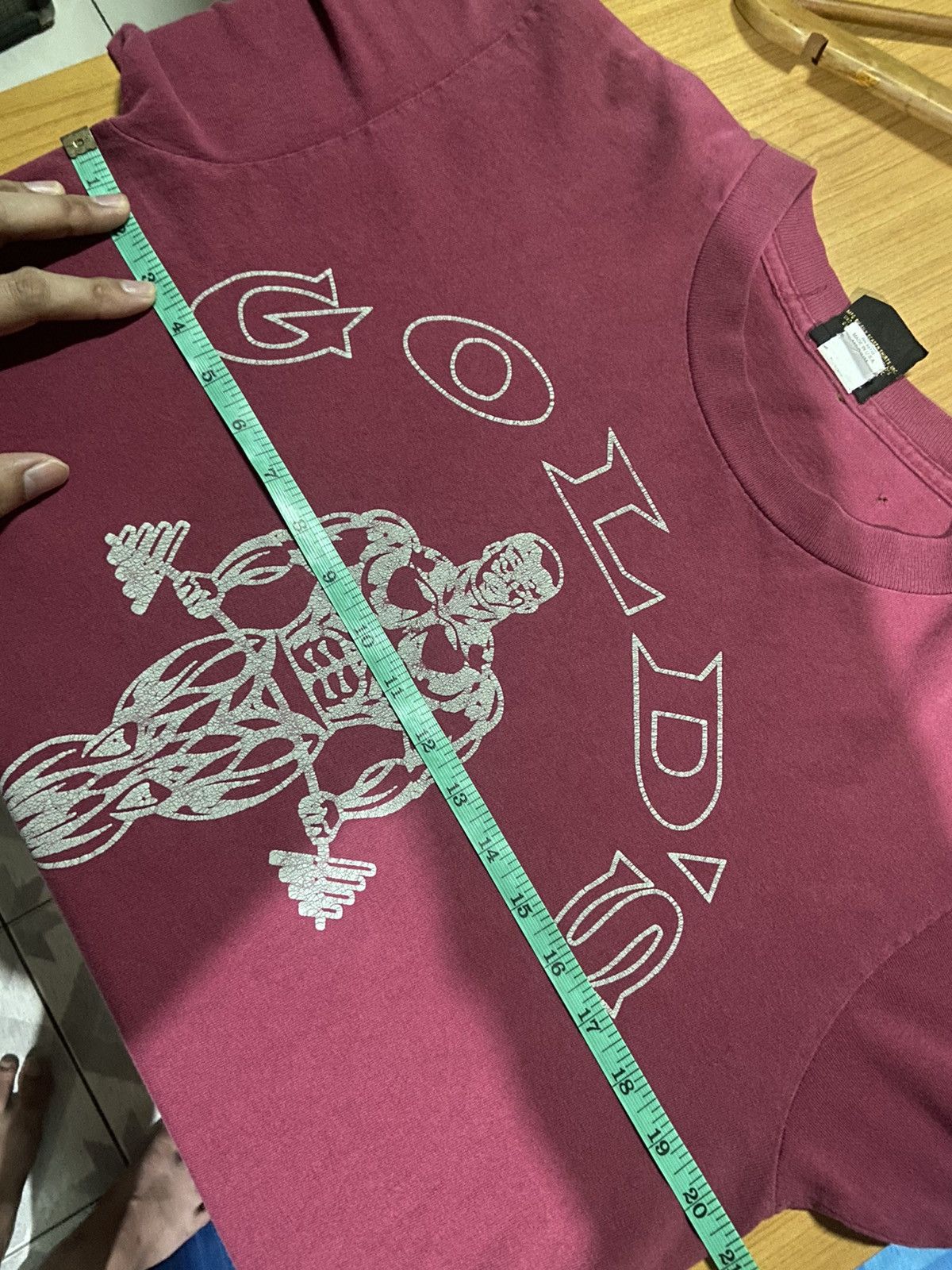 Vintage 💥Vintage 90s💥 Goldgym classic gym burgundy nice fade size M Size US M / EU 48-50 / 2 - 13 Thumbnail