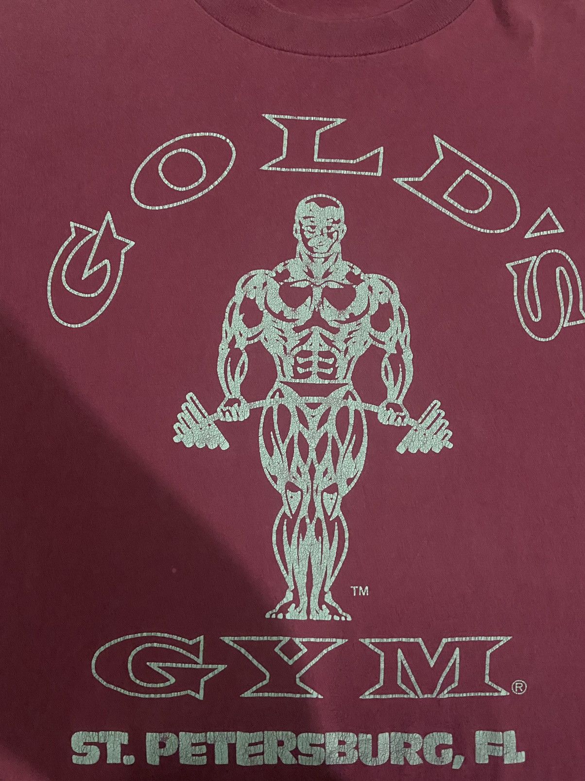 Vintage 💥Vintage 90s💥 Goldgym classic gym burgundy nice fade size M Size US M / EU 48-50 / 2 - 7 Thumbnail