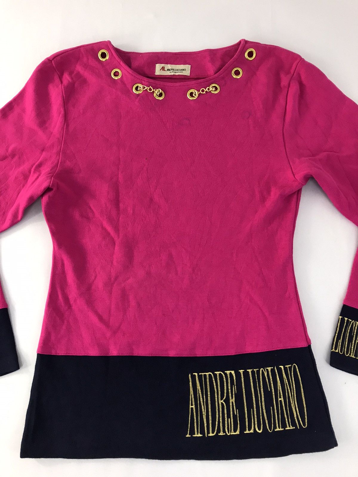 Andreluciano × Vintage 90s Andre Luciano Vesto Quest’abito Crew Neck Chain R370j Size S / US 4 / IT 40 - 2 Thumbnail