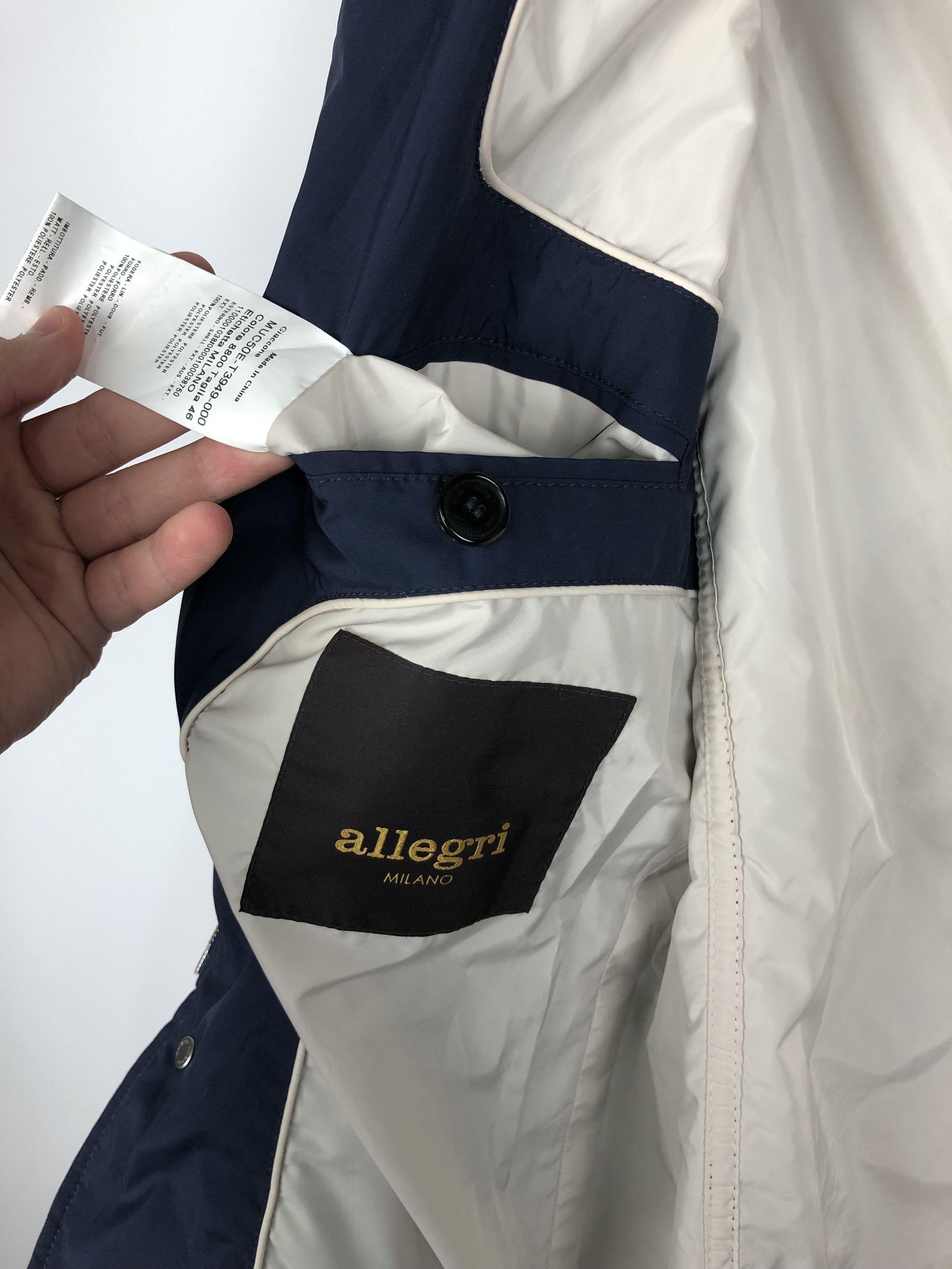 Allegri ALLEGRI MILANO JACKET CITY NYLON 2120 NAVY SIZE 46 Size US S / EU 44-46 / 1 - 11 Thumbnail