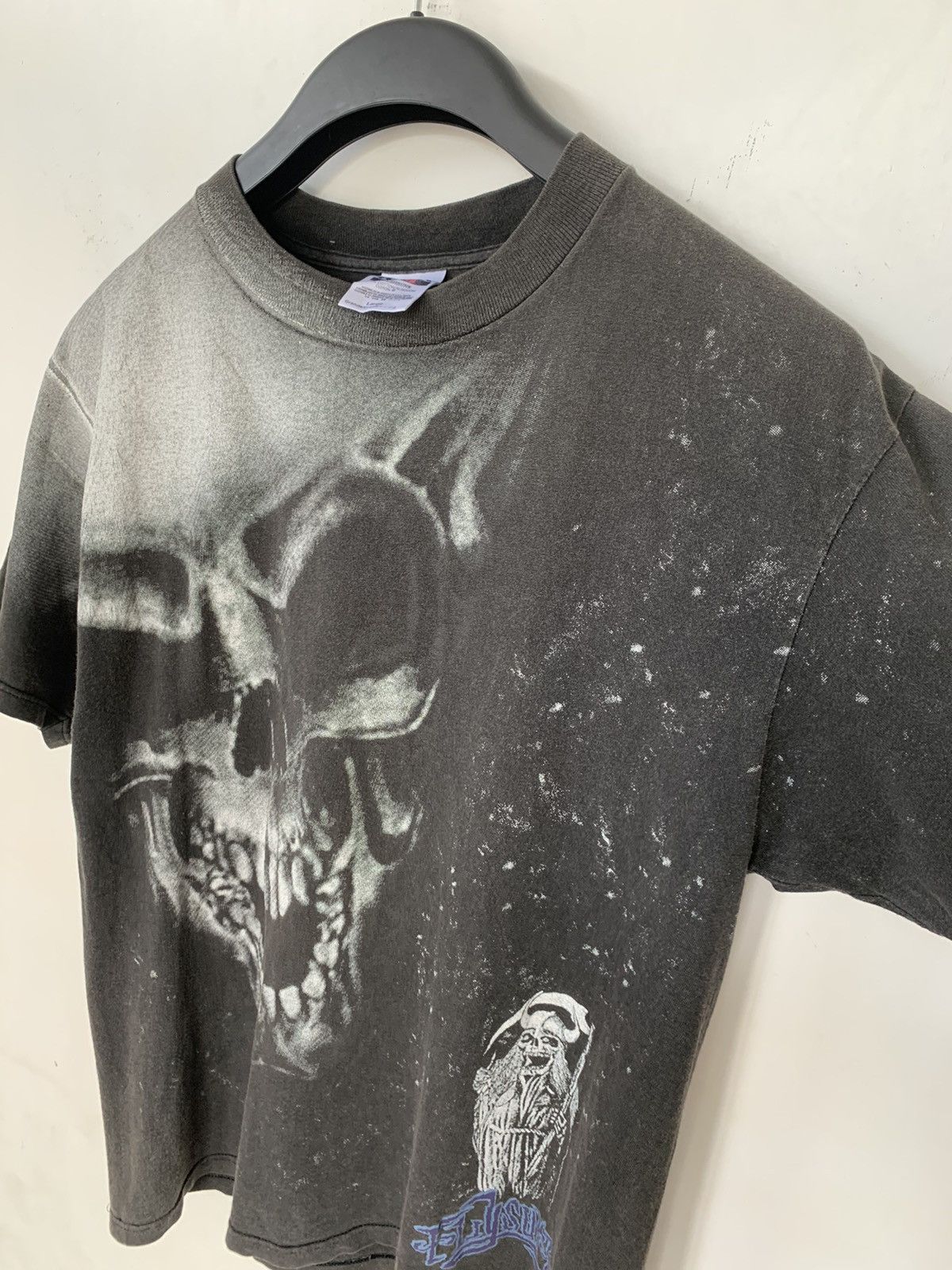 Vintage Vintage 90s Flysurf Skull All Over Print T-Shirt Size US L / EU 52-54 / 3 - 4 Thumbnail
