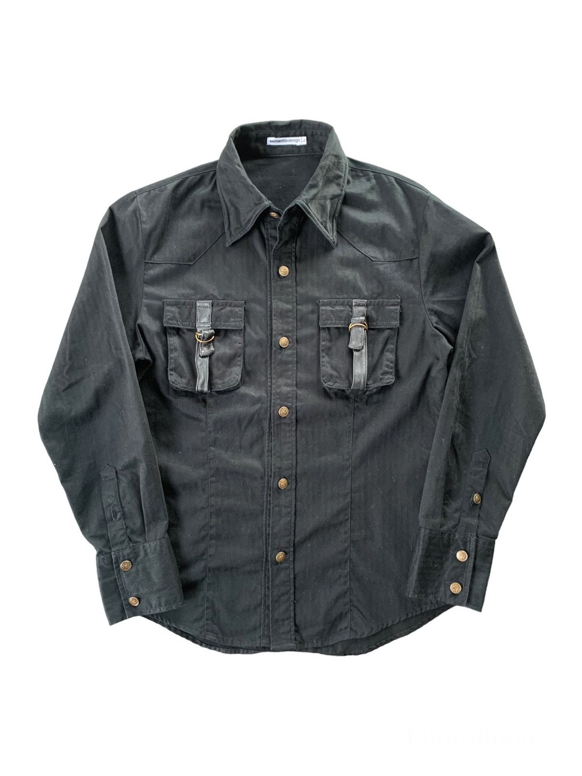Japanese~Semantic Design Shirt Bondage Tectical Pocket