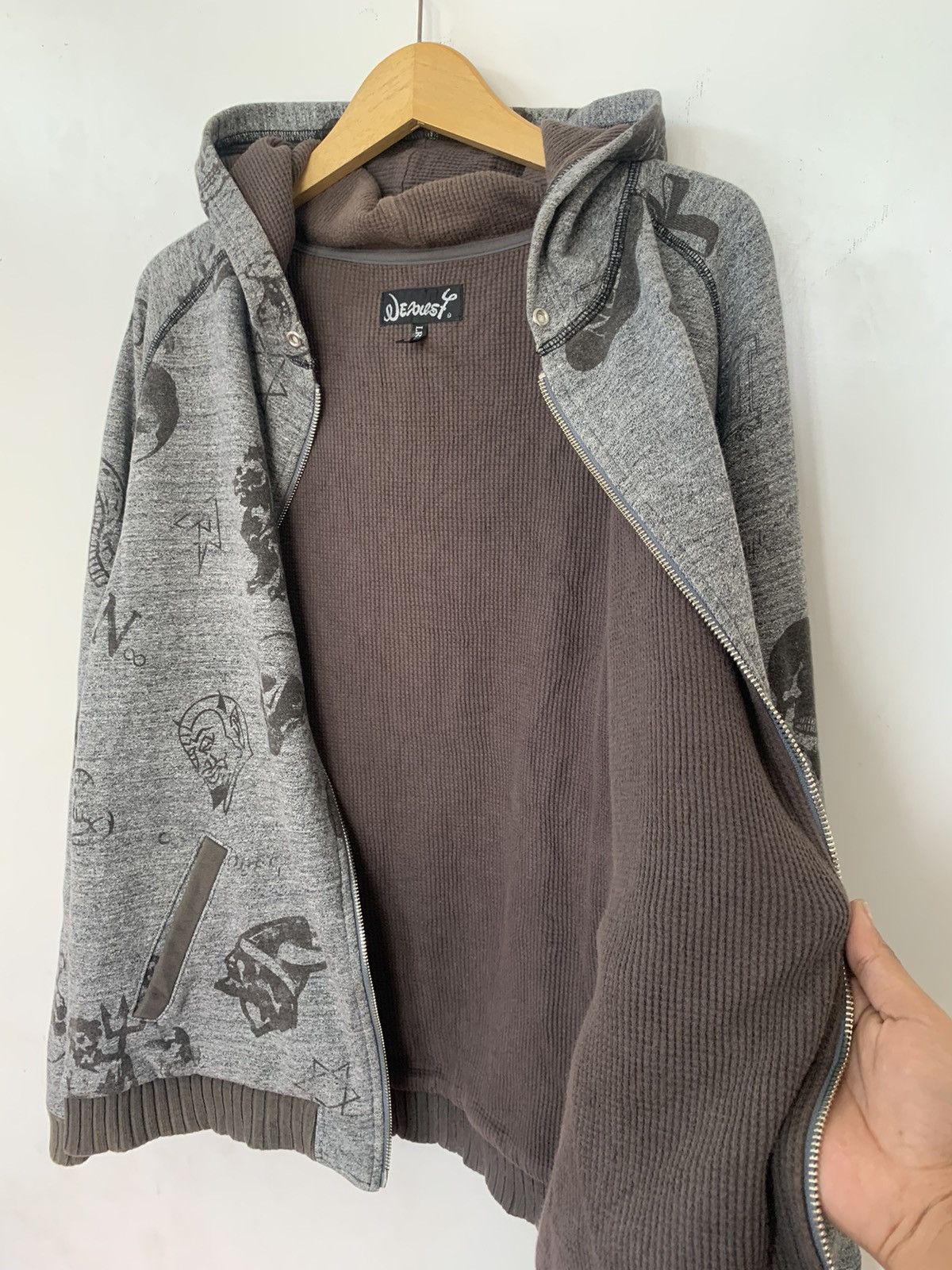 If Six Was Nine Vintage Nexus7 Full Print Thermal Zip Hoodie Size US L / EU 52-54 / 3 - 4 Thumbnail