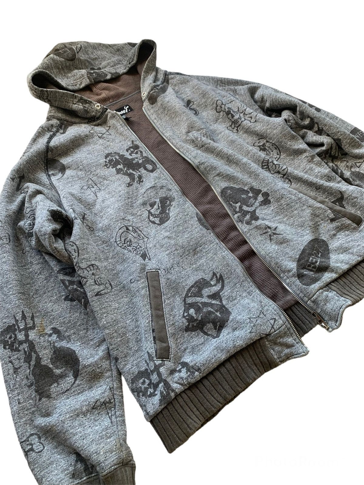 If Six Was Nine Vintage Nexus7 Full Print Thermal Zip Hoodie Size US L / EU 52-54 / 3 - 5 Thumbnail