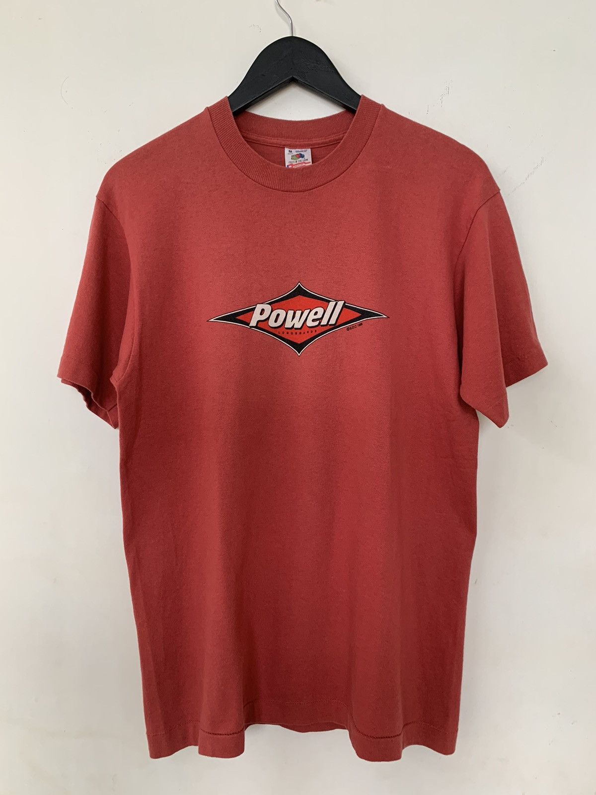 image of Vintage 90's Powell Peralta Longboards 1995 T-Shirt in Vermilion, Men's (Size Medium)