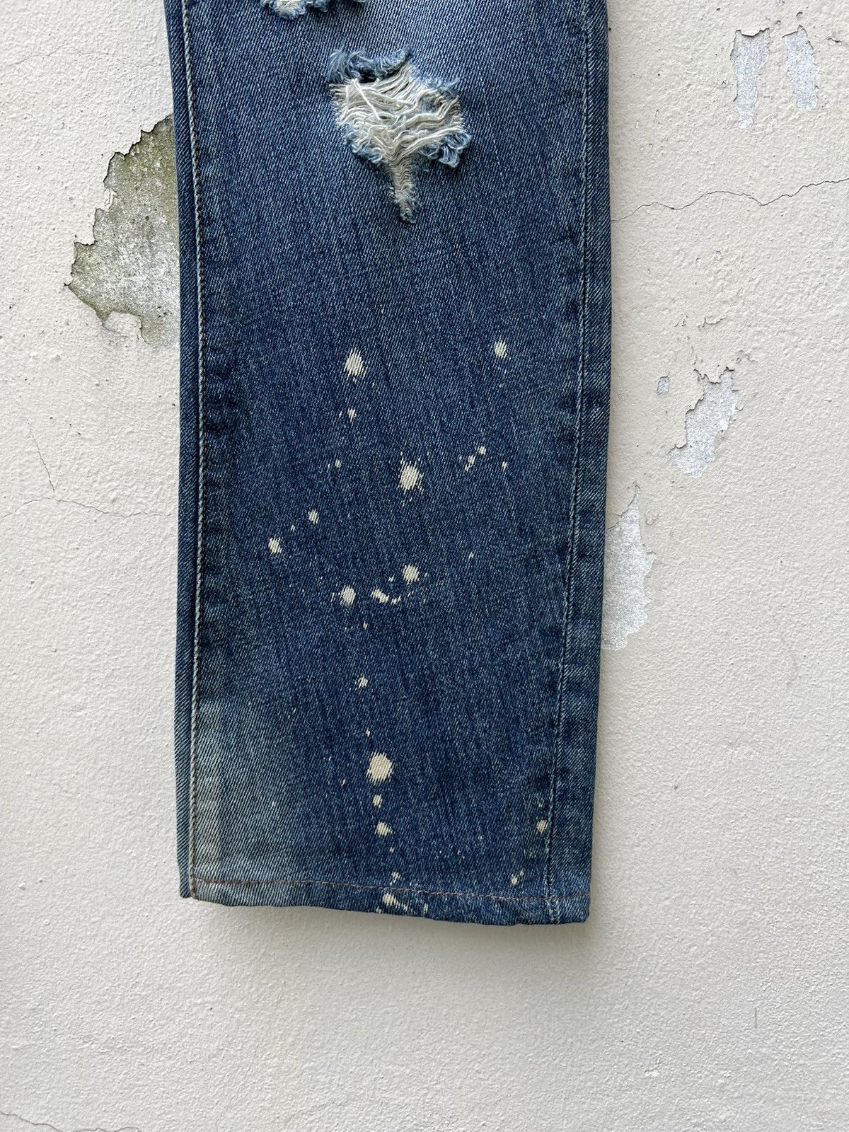 Schlussel Schlussel Japan Rips Snakes Scales Design Patchwork Denim Size US 31 - 13 Thumbnail