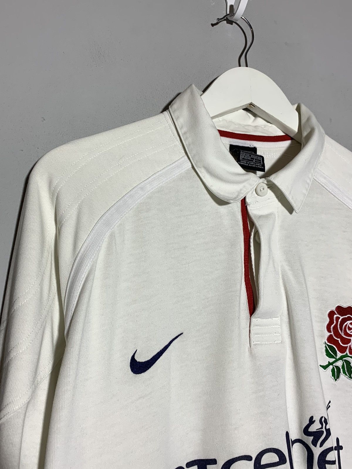 Nike × Vintage England Nike Vintage Y2k Streetwear Hype Rugby Jersey Size US XL / EU 56 / 4 - 4 Thumbnail