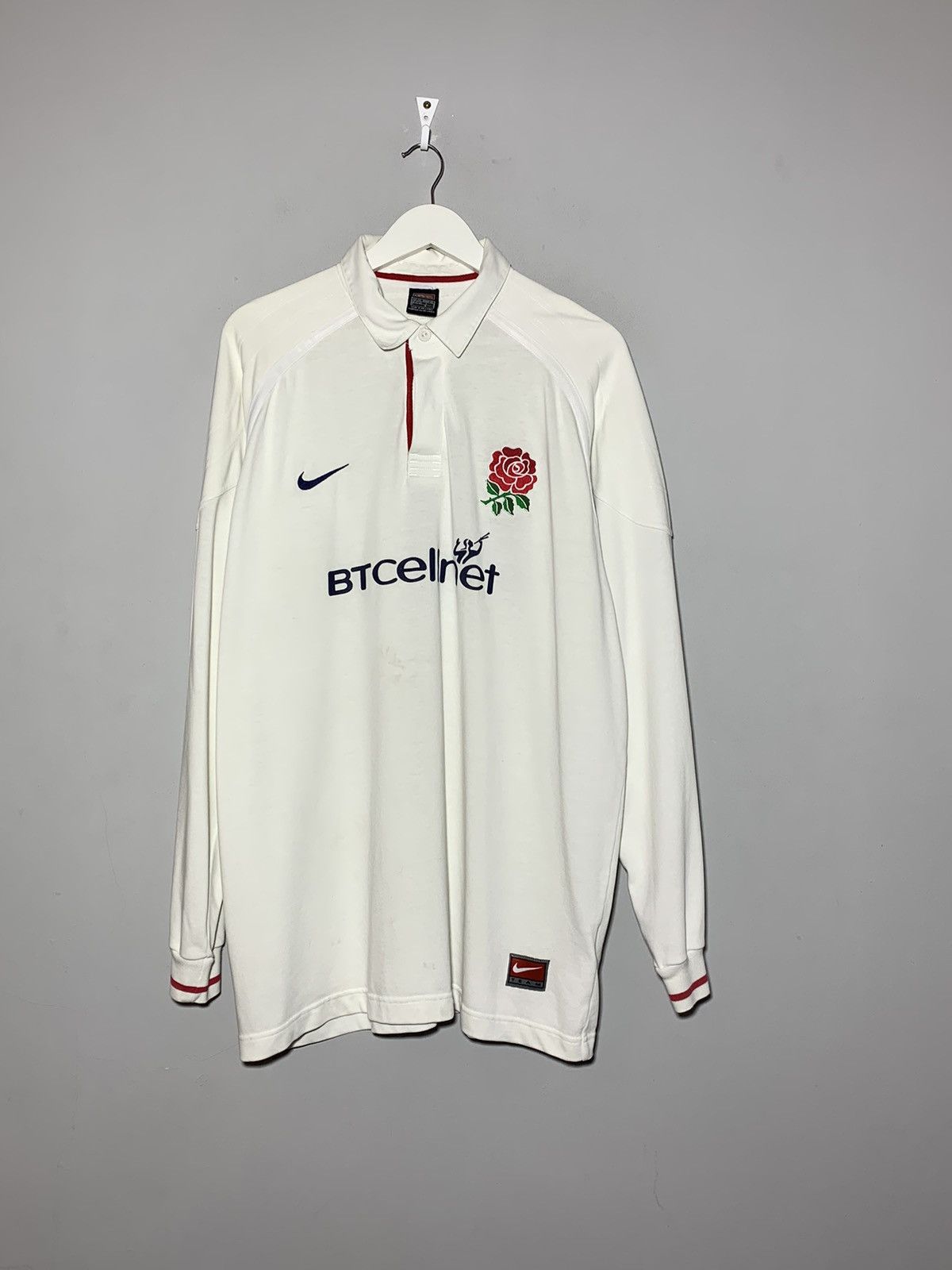 Nike × Vintage England Nike Vintage Y2k Streetwear Hype Rugby Jersey Size US XL / EU 56 / 4 - 1 Thumbnail
