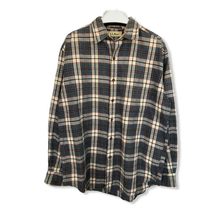 L.L. Bean Vintage L.L. Bean Plaid Tartan Flannel Shirt 👕 Size US M / EU 48-50 / 2 - 1 Thumbnail